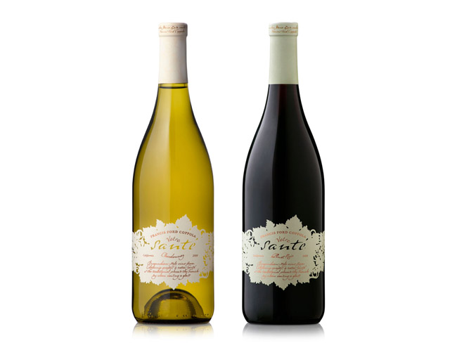 將葡萄酒標(biāo)設(shè)計(jì)的像葡萄葉子(圖1)