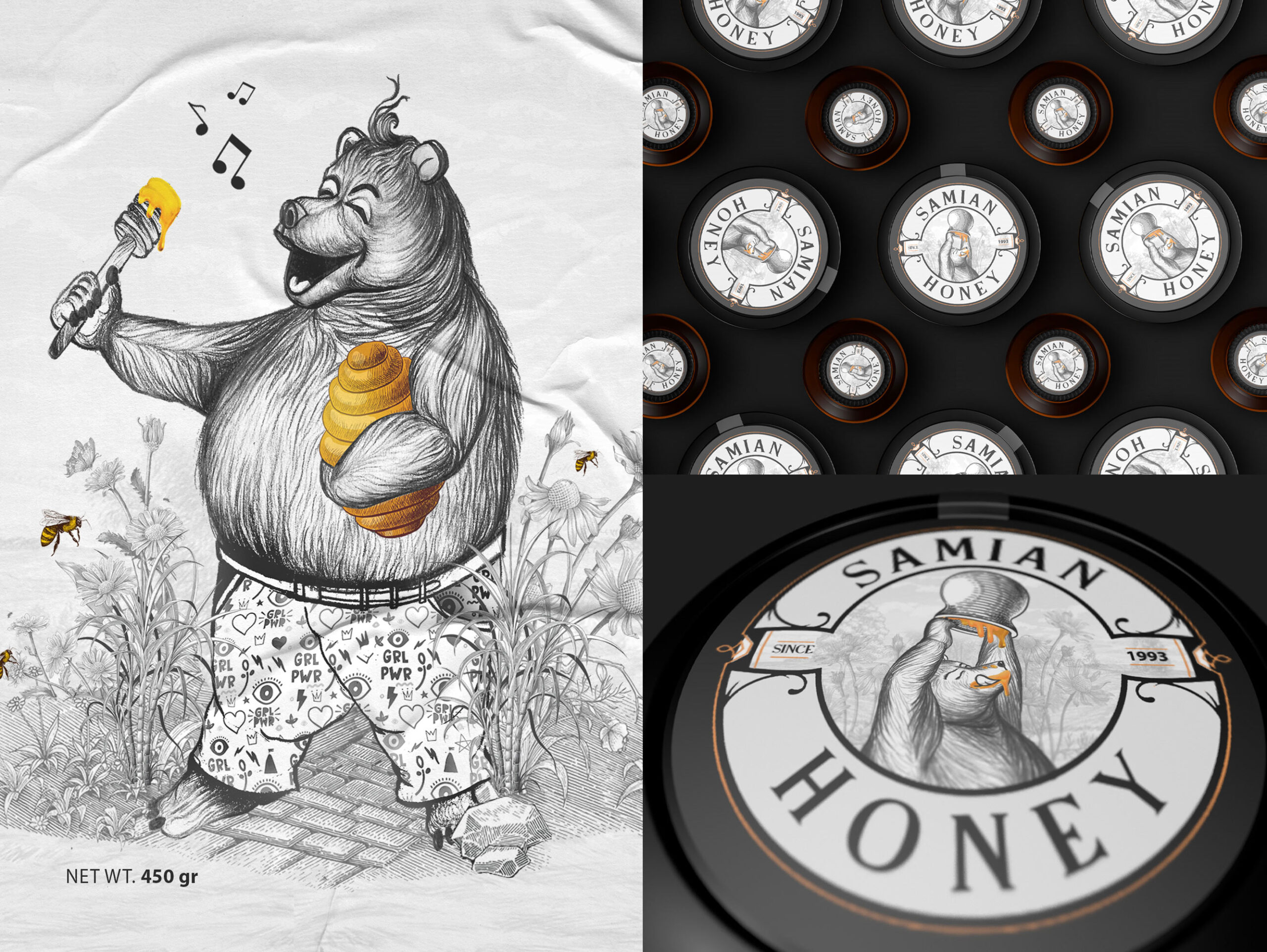 鉛筆素描畫(huà)的蜂蜜包裝設(shè)計(jì)與眾不同(圖8) 鉛筆素描畫(huà)的蜂蜜包裝設(shè)計(jì)與眾不同(圖8)