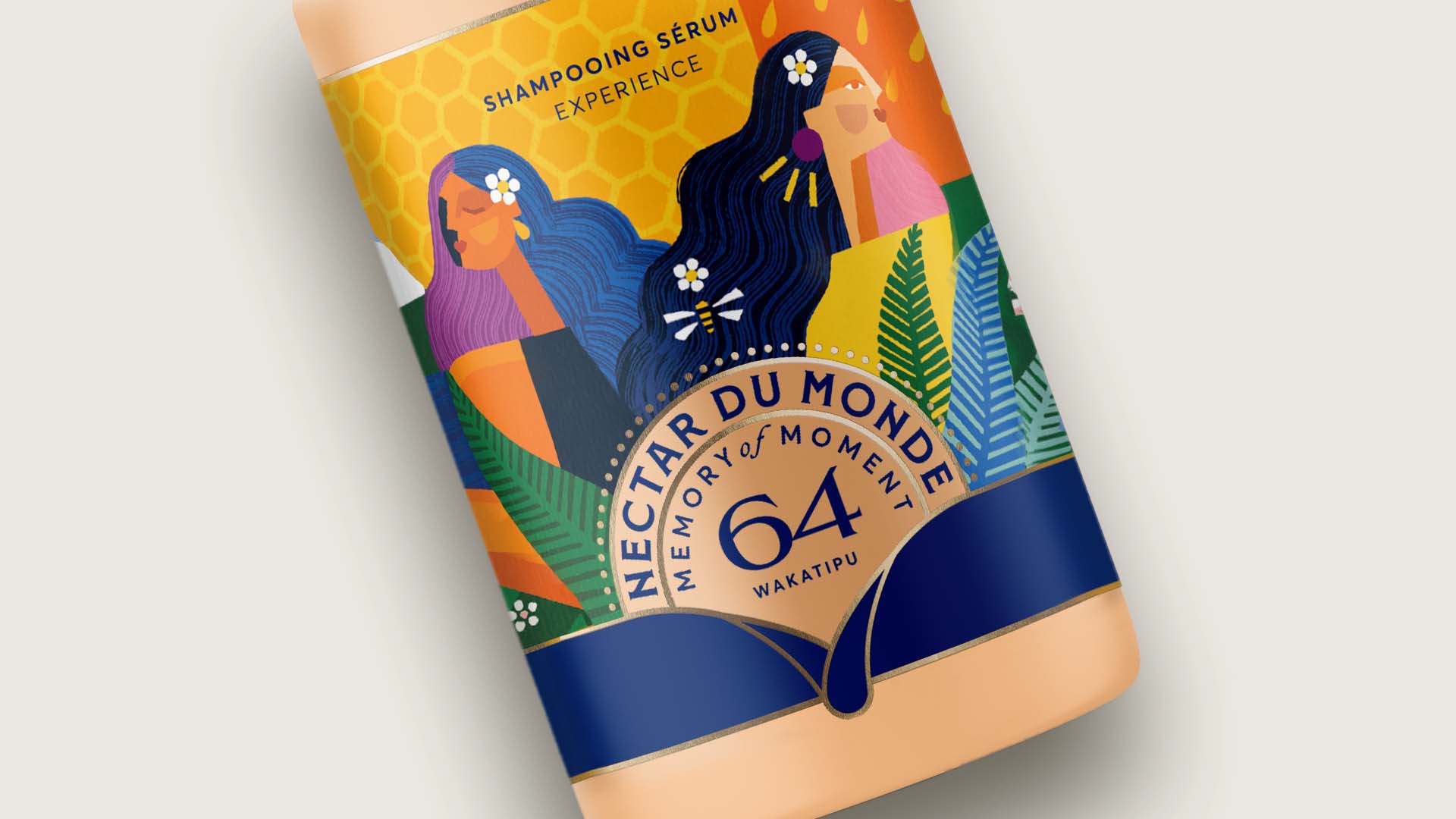 洗護(hù)產(chǎn)品包裝設(shè)計(jì)融入插圖，運(yùn)用現(xiàn)代和傳統(tǒng)字體結(jié)合有不一樣視覺感受(圖5)