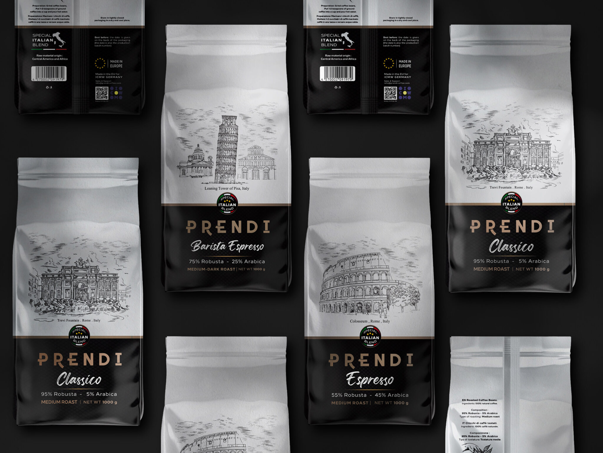 意大利咖啡豆包裝袋這樣設(shè)計(圖7) 意大利咖啡豆包裝袋這樣設(shè)計(圖7)
