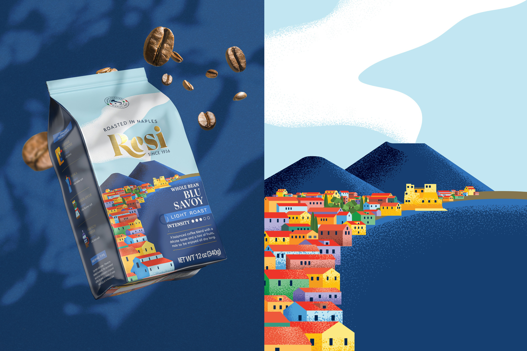 具有奢華感的RESI咖啡包裝設(shè)計(圖3) 具有奢華感的RESI咖啡包裝設(shè)計(圖3)