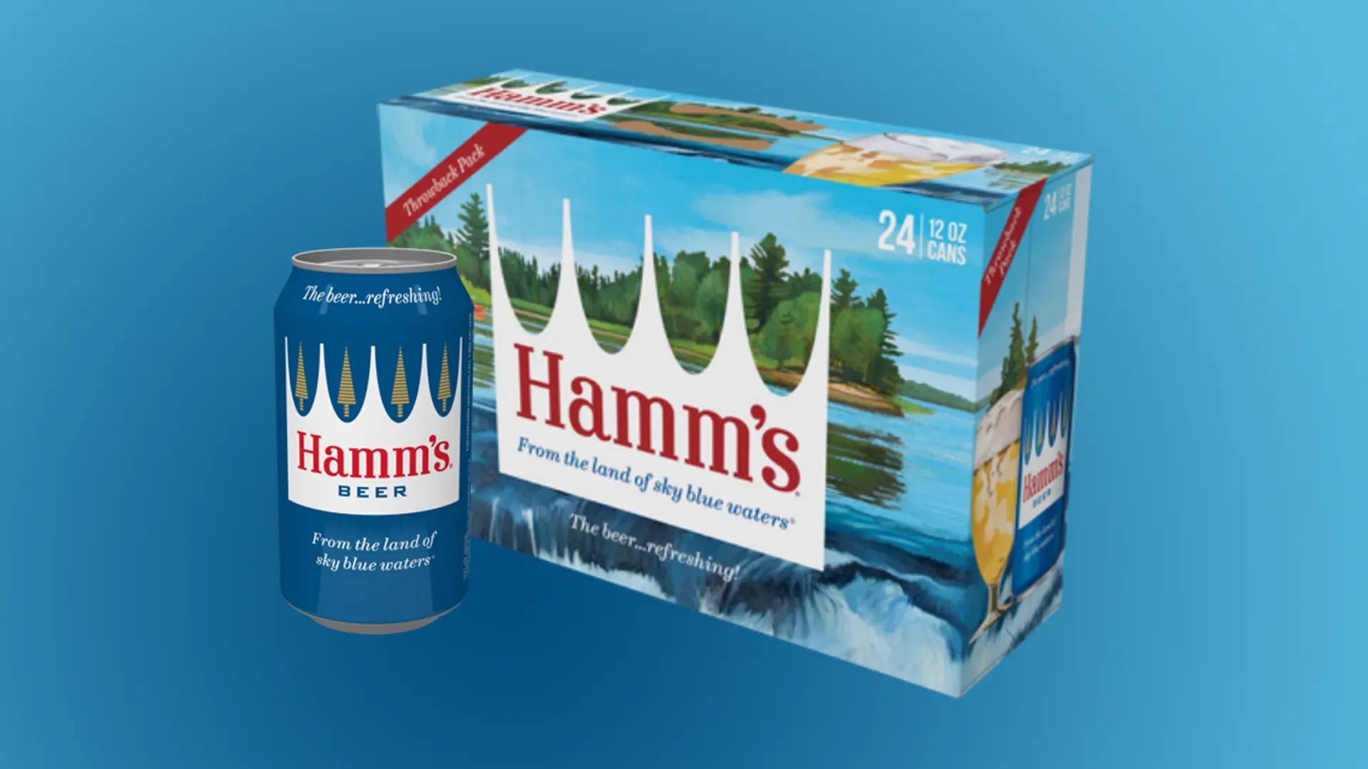 Hamms啤酒品牌視覺(jué)包裝設(shè)計(jì)(圖1)