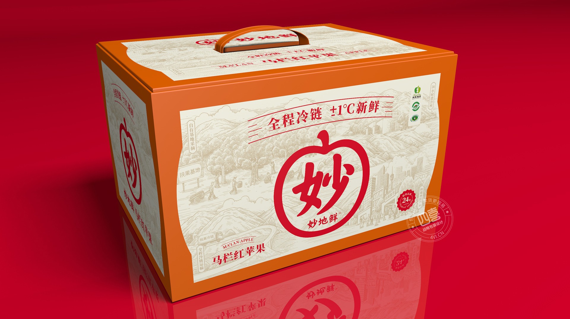 天水水果特產(chǎn)花牛蘋果包裝如何設(shè)計(jì)更好(圖1)