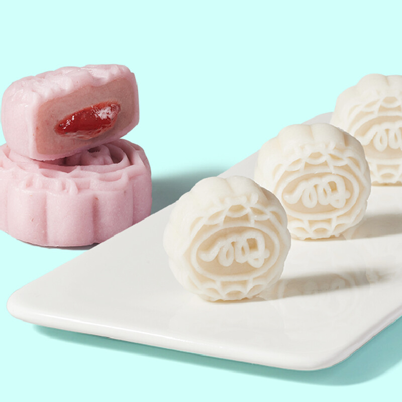 廣州酒家 冰紛心語 冰皮月餅 12餅6味 360g包裝禮盒產品包裝創(chuàng)意設計欣賞(圖4)