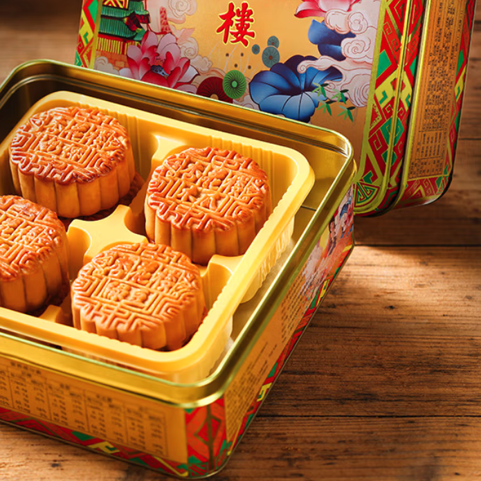 杏花樓 廣式月餅 8餅6味 800g 鐵盒裝包裝禮盒產(chǎn)品包裝創(chuàng)意設(shè)計欣賞(圖4)