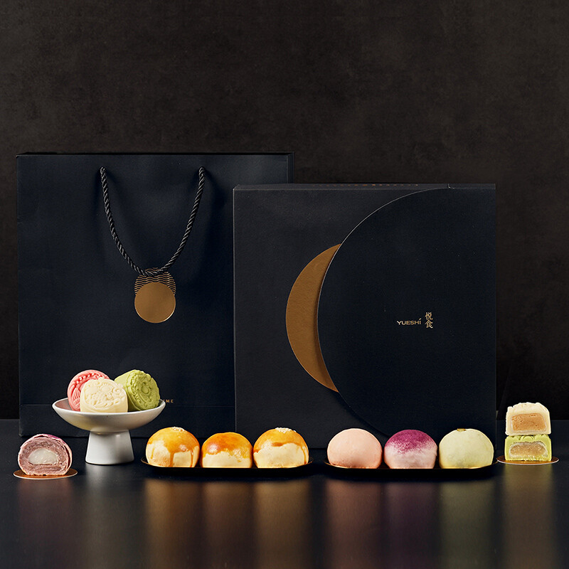 YOTIME 悠享時 悅食團(tuán)圓蘇式月餅禮盒 9餅8味 564g包裝禮盒產(chǎn)品包裝創(chuàng)意設(shè)計欣賞(圖3)