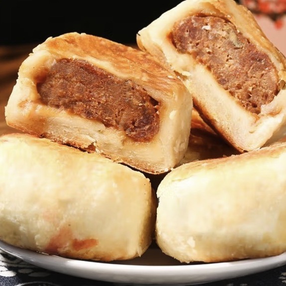 光明邨 鮮肉蘇式月餅 3個包裝禮盒產(chǎn)品包裝創(chuàng)意設(shè)計欣賞(圖5)