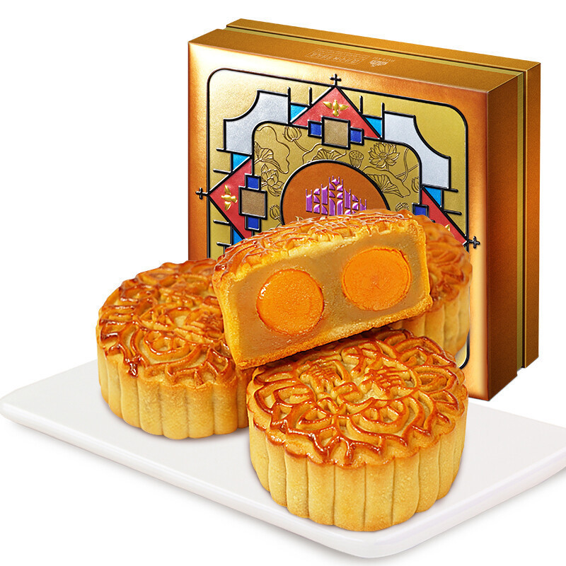 葡記 雙黃白蓮蓉廣式月餅包裝禮盒產(chǎn)品包裝創(chuàng)意設(shè)計欣賞(圖1)