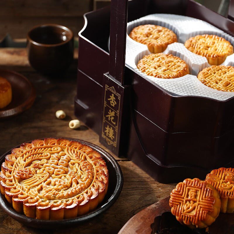 杏花樓 豪華提籃 廣式月餅 13餅4味 1.88kg 禮盒裝包裝禮盒產(chǎn)品包裝創(chuàng)意設(shè)計(jì)欣賞(圖5)