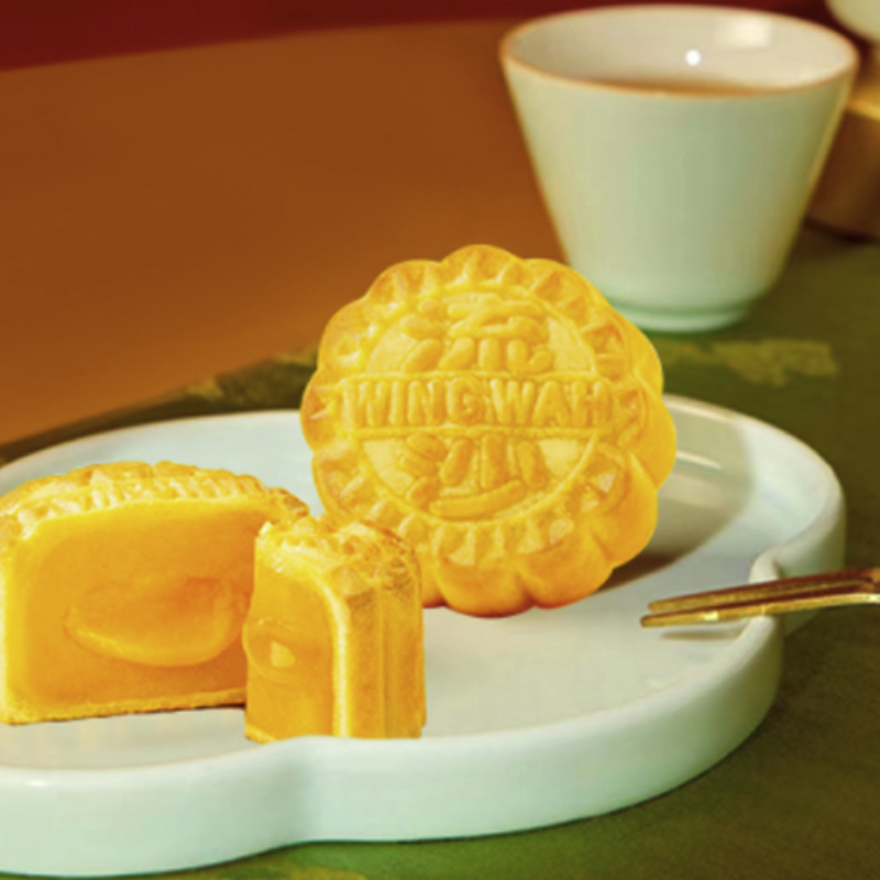 WING WAH 元朗榮華 流沙奶黃月餅 港式月餅 360g 禮盒裝包裝禮盒產(chǎn)品包裝創(chuàng)意設(shè)計(jì)欣賞(圖3)
