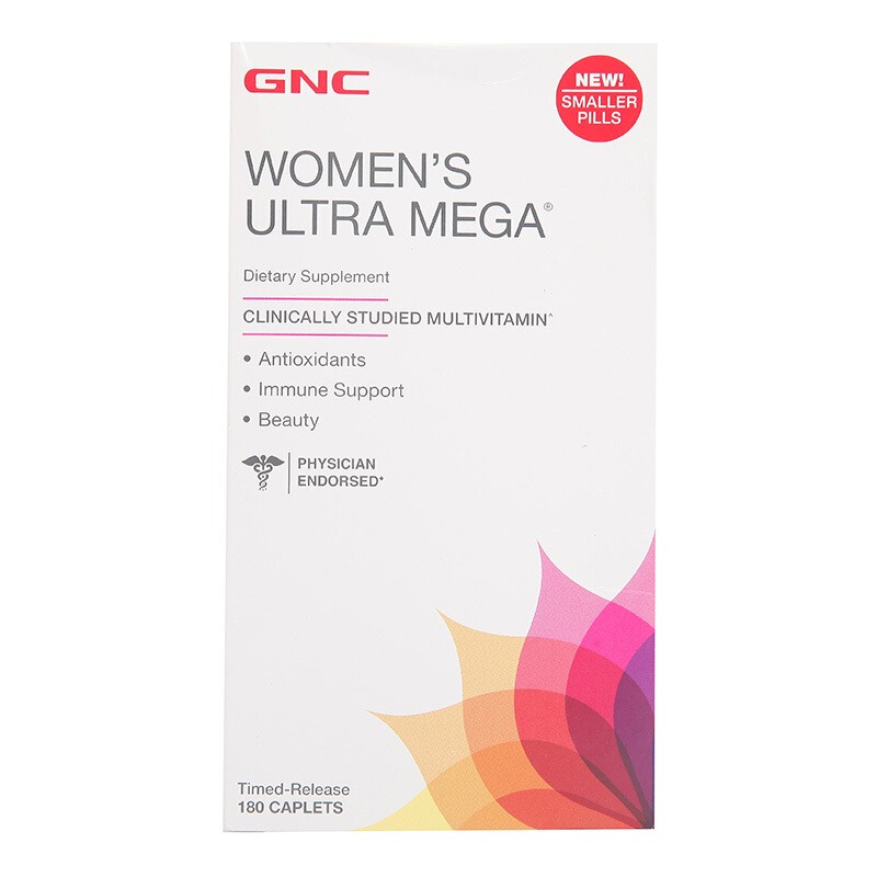 GNC 健安喜 女性維生素礦物質復合緩釋片 180片保健產品包裝創(chuàng)意設計欣賞(圖2)