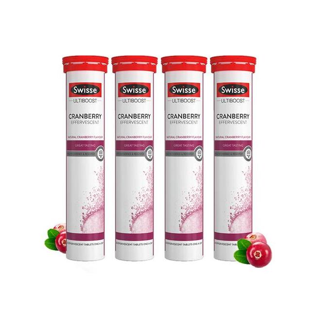 Swisse 斯維詩 蔓越莓泡騰片 20片*4支保健產(chǎn)品包裝創(chuàng)意設(shè)計欣賞(圖1)