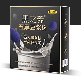 五黑豆?jié){粉包裝盒設計欣賞(圖1)