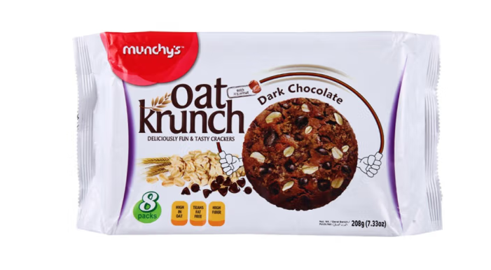 黑巧克力豆燕麥餅干外包裝袋設(shè)計怎么做好(圖1)