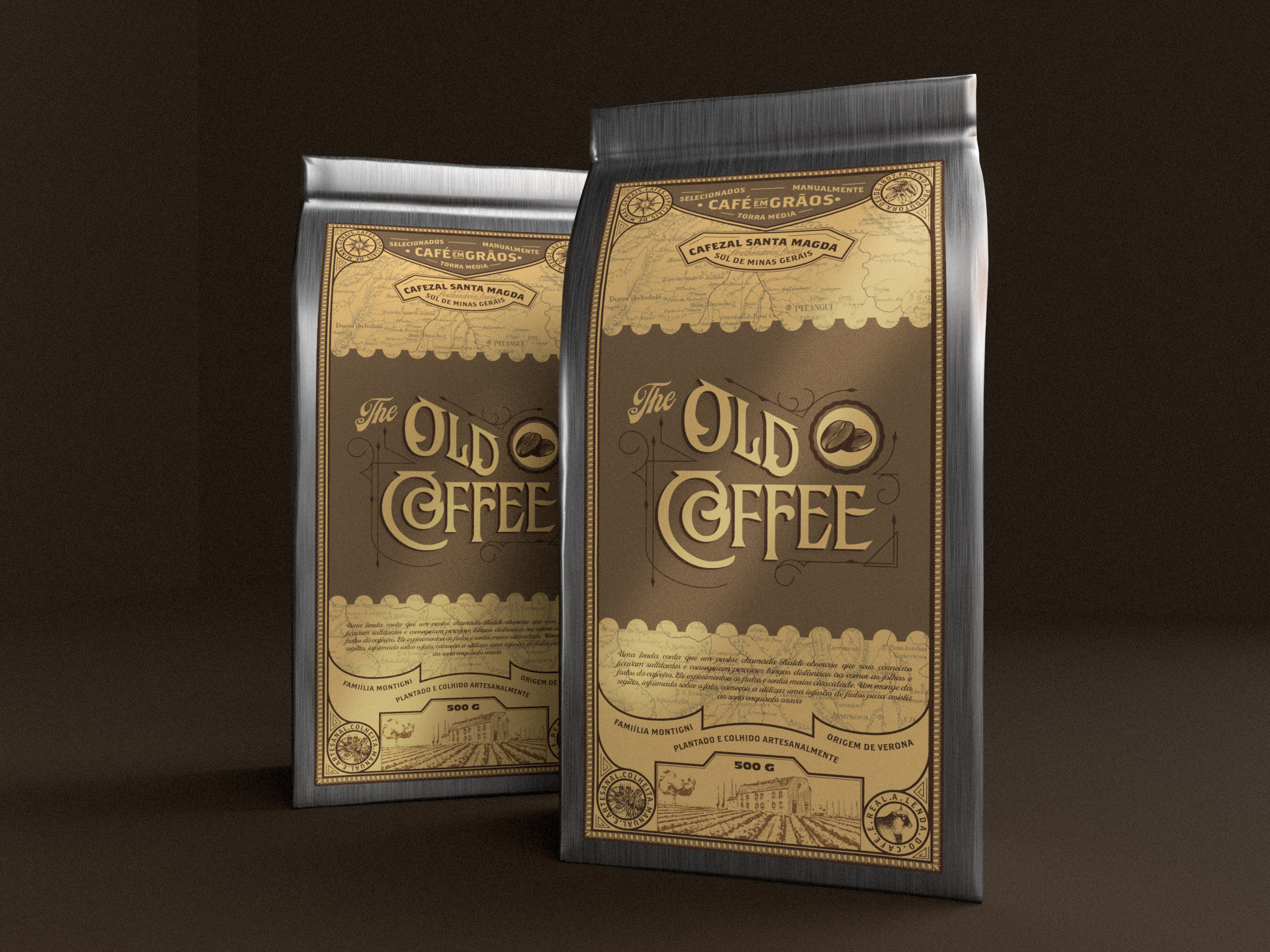 復(fù)古咖啡袋包裝設(shè)計(jì)(圖2) 復(fù)古咖啡袋包裝設(shè)計(jì)(圖2)