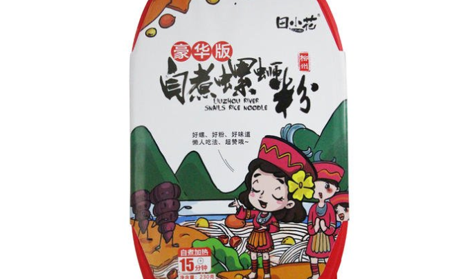 田小花螺螄粉品牌logo與食品包裝設(shè)計(jì)欣賞(圖2)