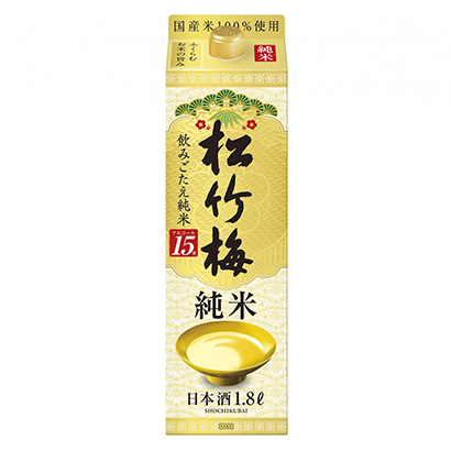 松竹梅飲味純米寶酒造酒類包裝設(shè)計(jì)(圖1)