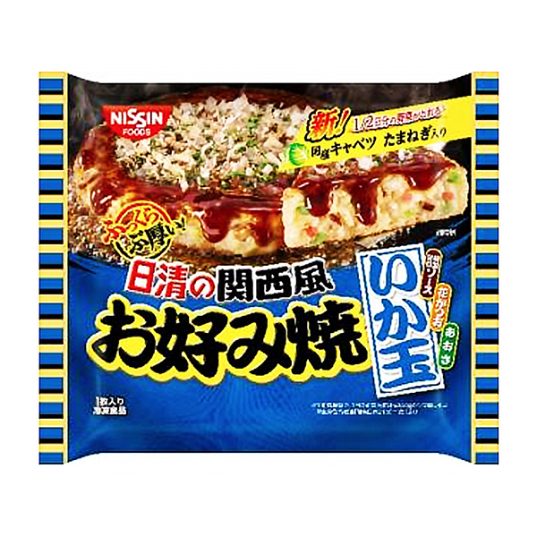 冷凍日清的關(guān)西風(fēng)大阪燒墨魚球包裝設(shè)計欣賞(圖1)