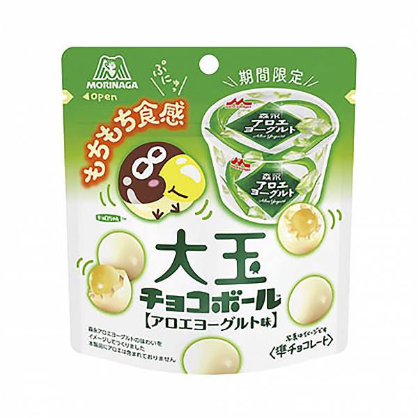 大玉巧克力球蘆薈酸奶味森永制果包裝設(shè)計(jì)(圖1)