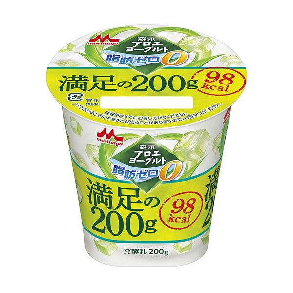 森永蘆薈酸奶滿足脂肪0的200g 包裝設計欣賞(圖1) 森永蘆薈酸奶滿足脂肪0的200g 包裝設計欣賞(圖1)