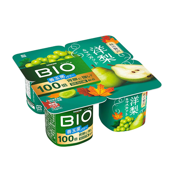 包裝設(shè)計欣賞達(dá)能酸奶＜洋梨&麝香葡萄＞ (達(dá)能日本) (圖1)